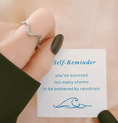 Water Wave Silver Ring in Fashion Design